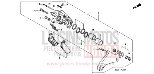 ETRIER DE FREIN ARRIERE (ST1100/ST1100AS) ST1100AS de 1995